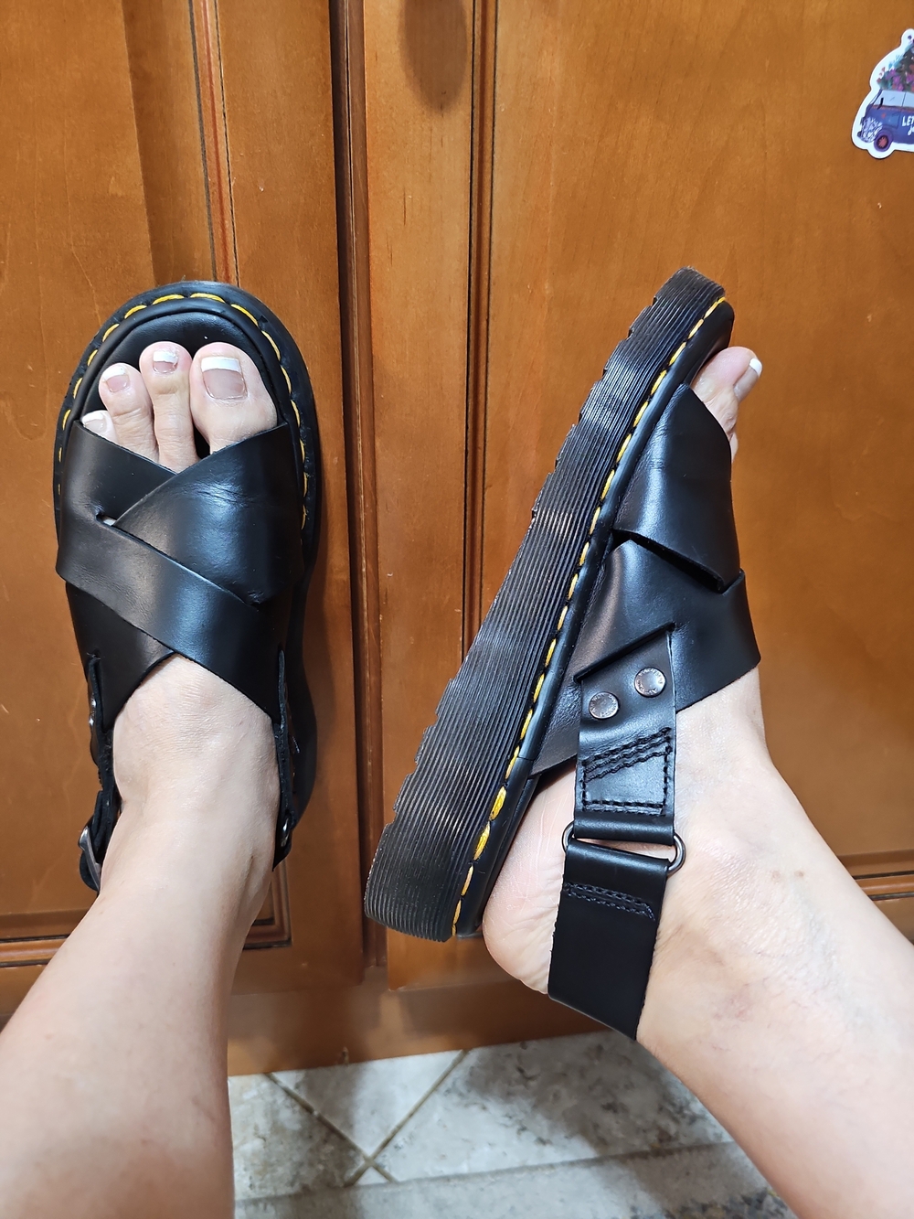 Dr. Martens Zane Brando Leather Sandals Size 7 - Picture 5 of 12